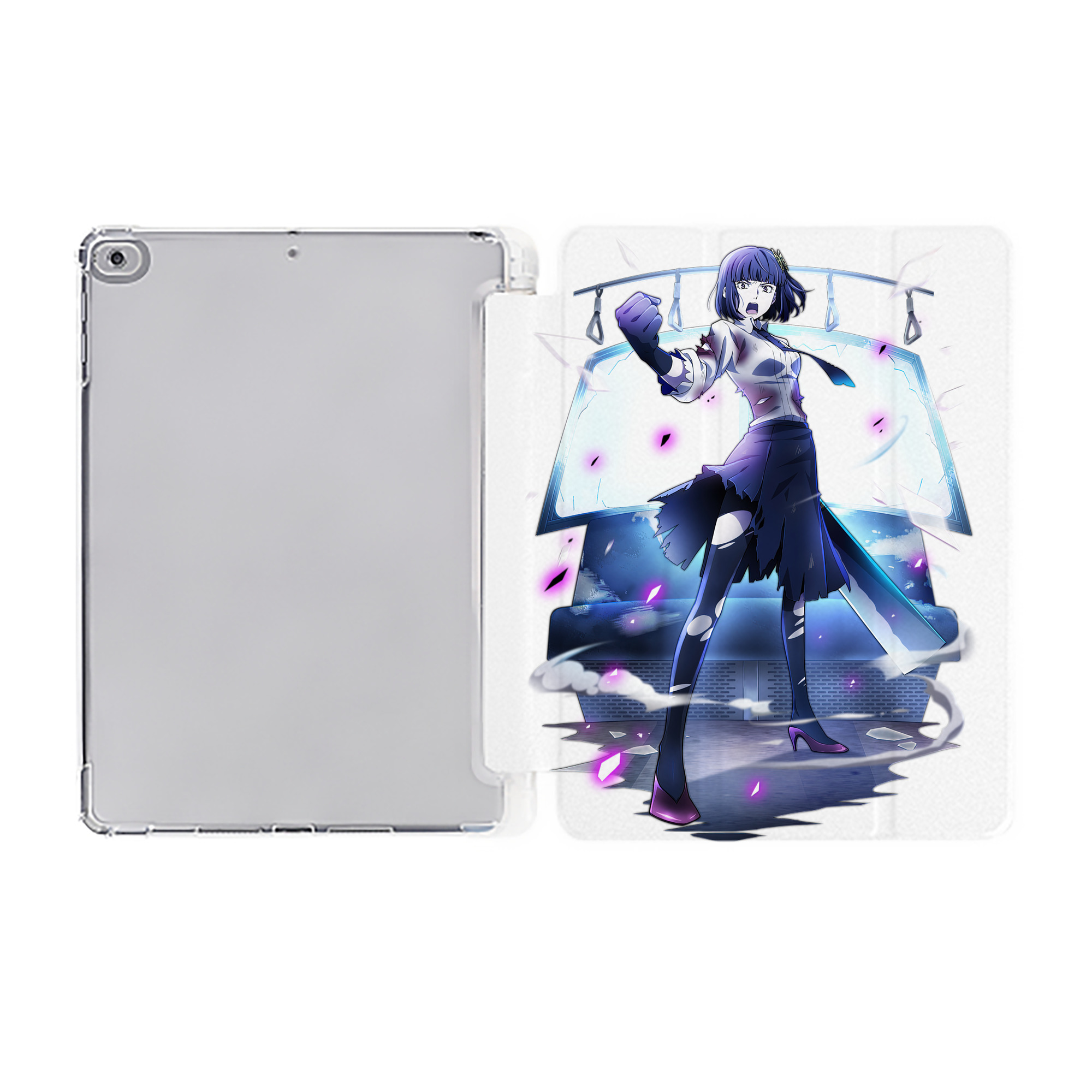 （画像用） 文豪ストレイドッグス Bungo Stray Dogs IPad ケース ペン収納付き 三つ折りスタンド PUレザー×シリコン 対応機種9.5/10.5/10.9インチ